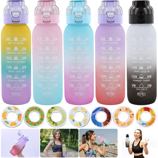 1000ML fruit flavor water bottle - Geurwaterbeker met handvat - Bivakshop