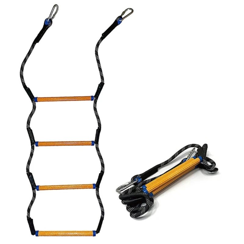 4 staps boot touwladder - Opvouwbaar marine ropenladder - Voor snel boarding - Bivakshop