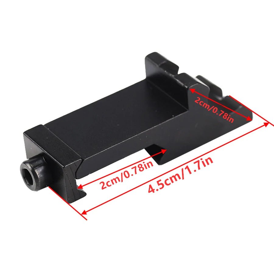 45 graden offset - zijadapter - RTS 20mm rail tactische zaklamp, laser en scope mount - Bivakshop