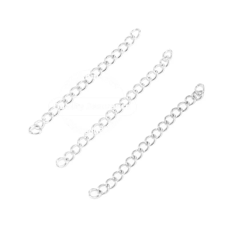 50 stuks roestvrijstalen verlengketting - 2 inch zilverkleurig - Voor sieraden maken en DIY - projecten - Bivakshop