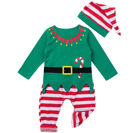 Baby kerstkleding set - Uniseks elfenoutfit - Warme winterkleding met broek en trui - Bivakshop