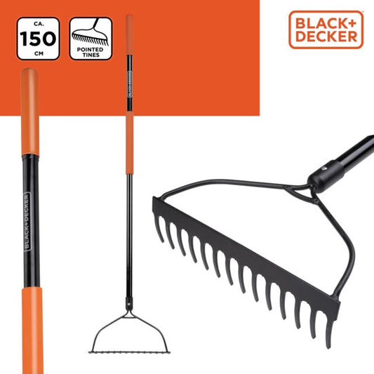 BLACK+DECKER egalisatie hark - Voor een perfect onderhouden tuin - Bivakshop