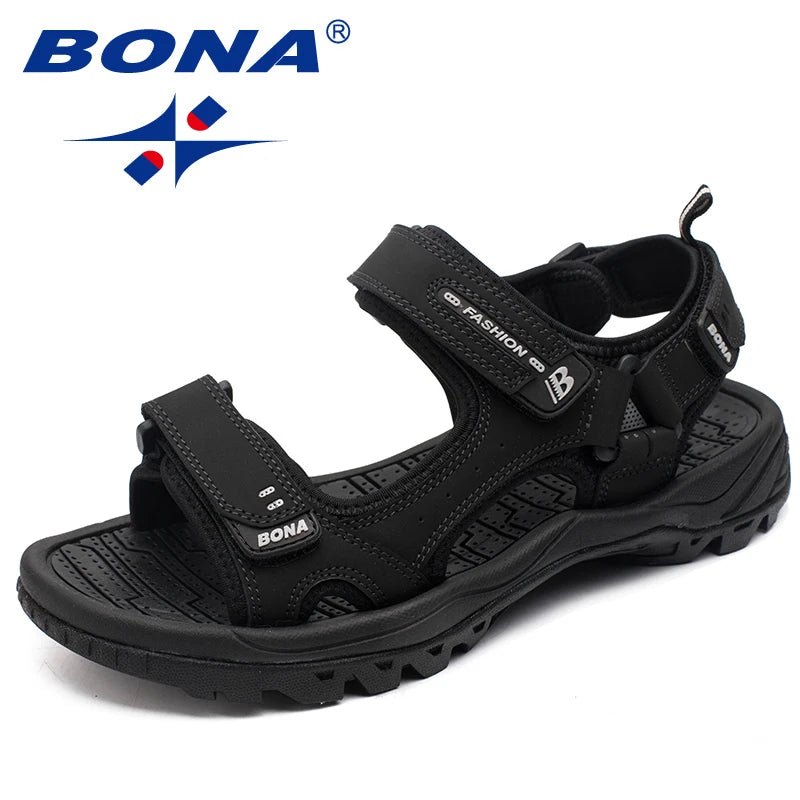 Bona classics herensandalen - Voor buiten anti slip - En comfortabel split leer rubber zool - Bivakshop