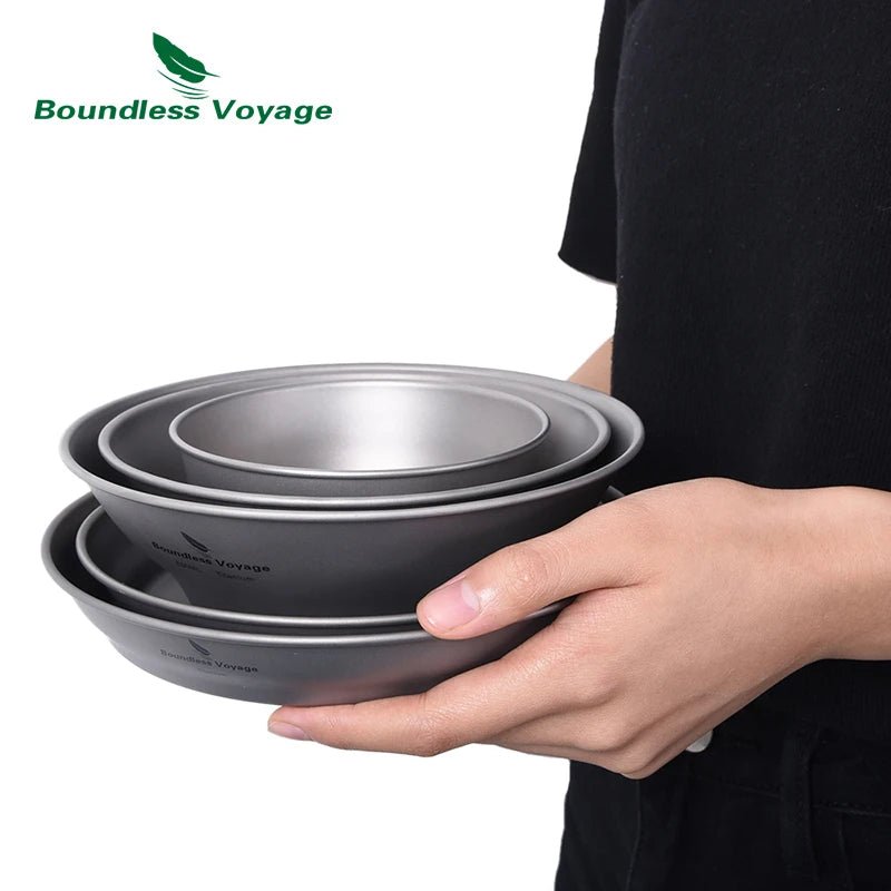 Boundless voyage - Titanium schaal en serviesset - Enkelwandig kamperen - Bivakshop