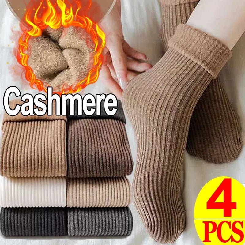 Cashmere sneeuwsokken dames - Warme dikke sokken - Winter knusse vloerhose - Bivakshop