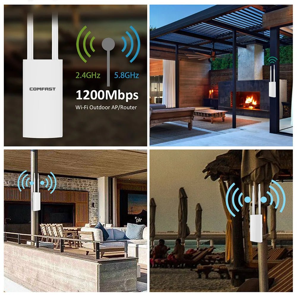 Comfast draadloze wifi - versterker - Waterdichte outdoor wifi - extender - 2.4 & 5.8Ghz - Langeafstandsantenne - Bivakshop