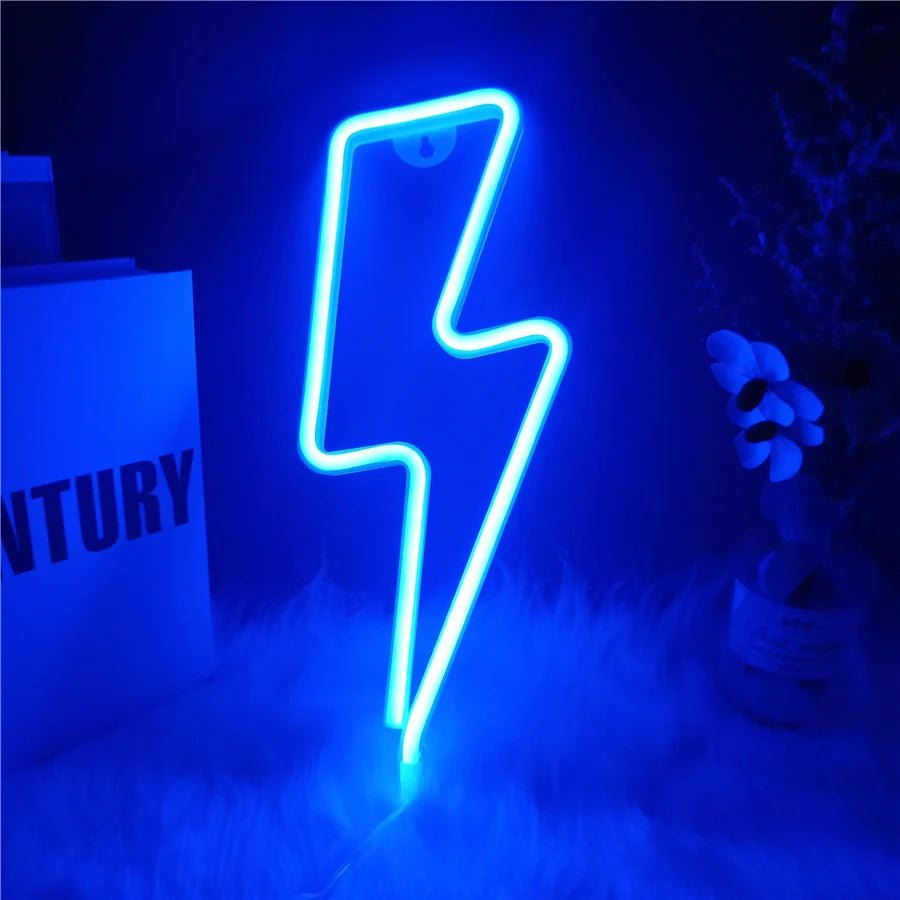 Creatieve LED neonlamp - Bliksemvormige wandlamp voor feestelijke decoratie - Bivakshop