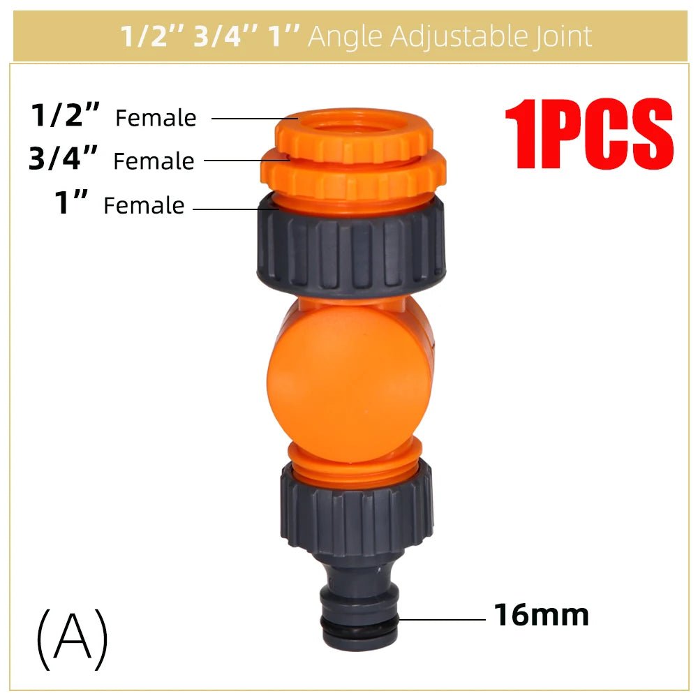 Draaibare kraanadapter voor tuin, boerderij & autowassen - 1/2", 3/4" & 1" draadmaat - Bivakshop