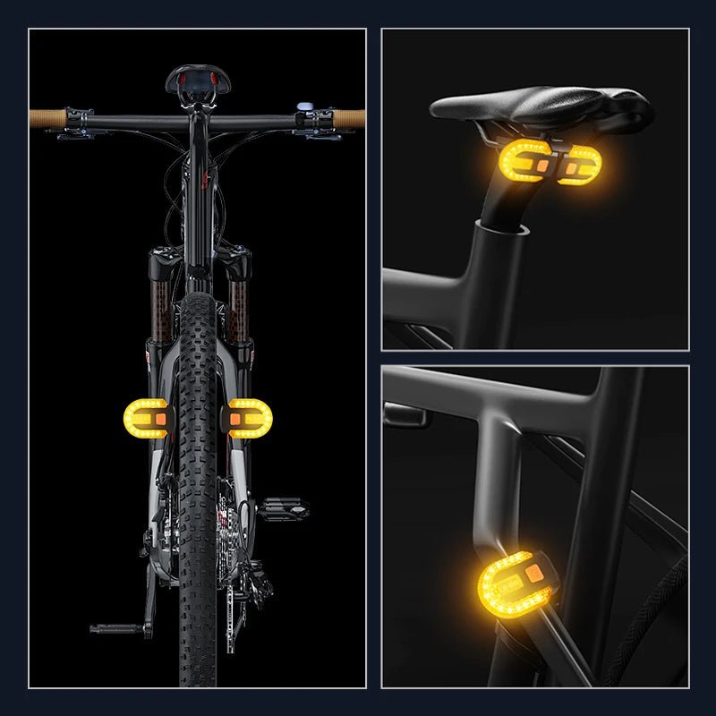 Fiets signaal achterlicht - Led usb oplaadbaar draadloze achterlamp - Voor mountainbike - Bivakshop