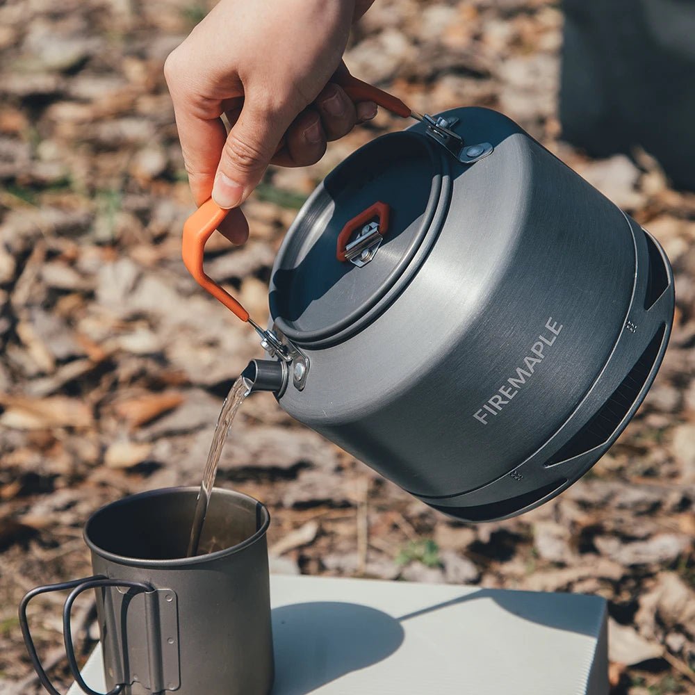 Fire Maple theepot voor kamperen - 1.3L - Met warmtewisselaar - Lichtgewicht aluminium - Bivakshop