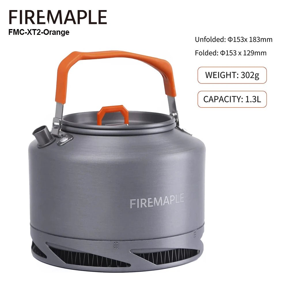 Fire Maple theepot voor kamperen - 1.3L - Met warmtewisselaar - Lichtgewicht aluminium - Bivakshop