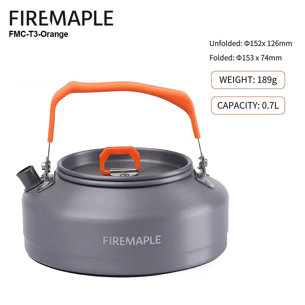 Fire Maple theepot voor kamperen - 1.3L - Met warmtewisselaar - Lichtgewicht aluminium - Bivakshop