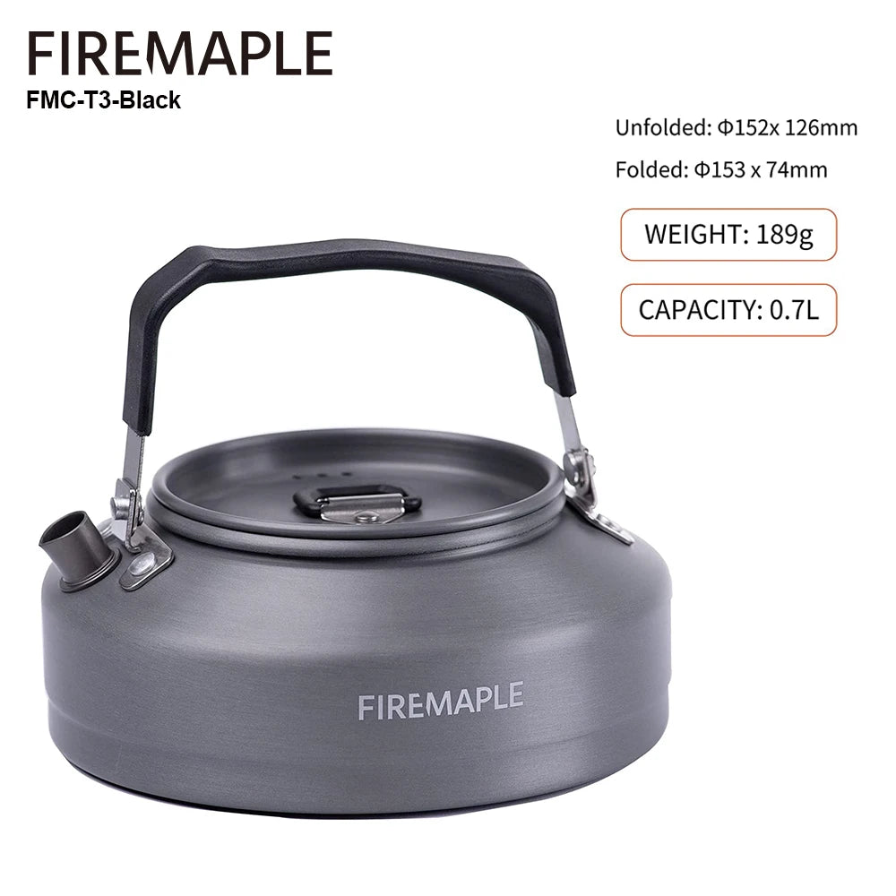 Fire Maple theepot voor kamperen - 1.3L - Met warmtewisselaar - Lichtgewicht aluminium - Bivakshop