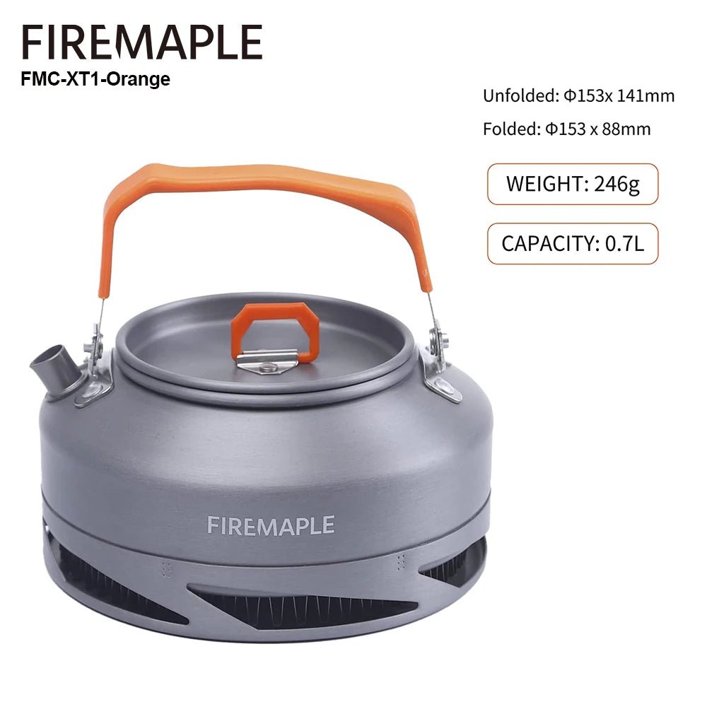 Fire Maple theepot voor kamperen - 1.3L - Met warmtewisselaar - Lichtgewicht aluminium - Bivakshop