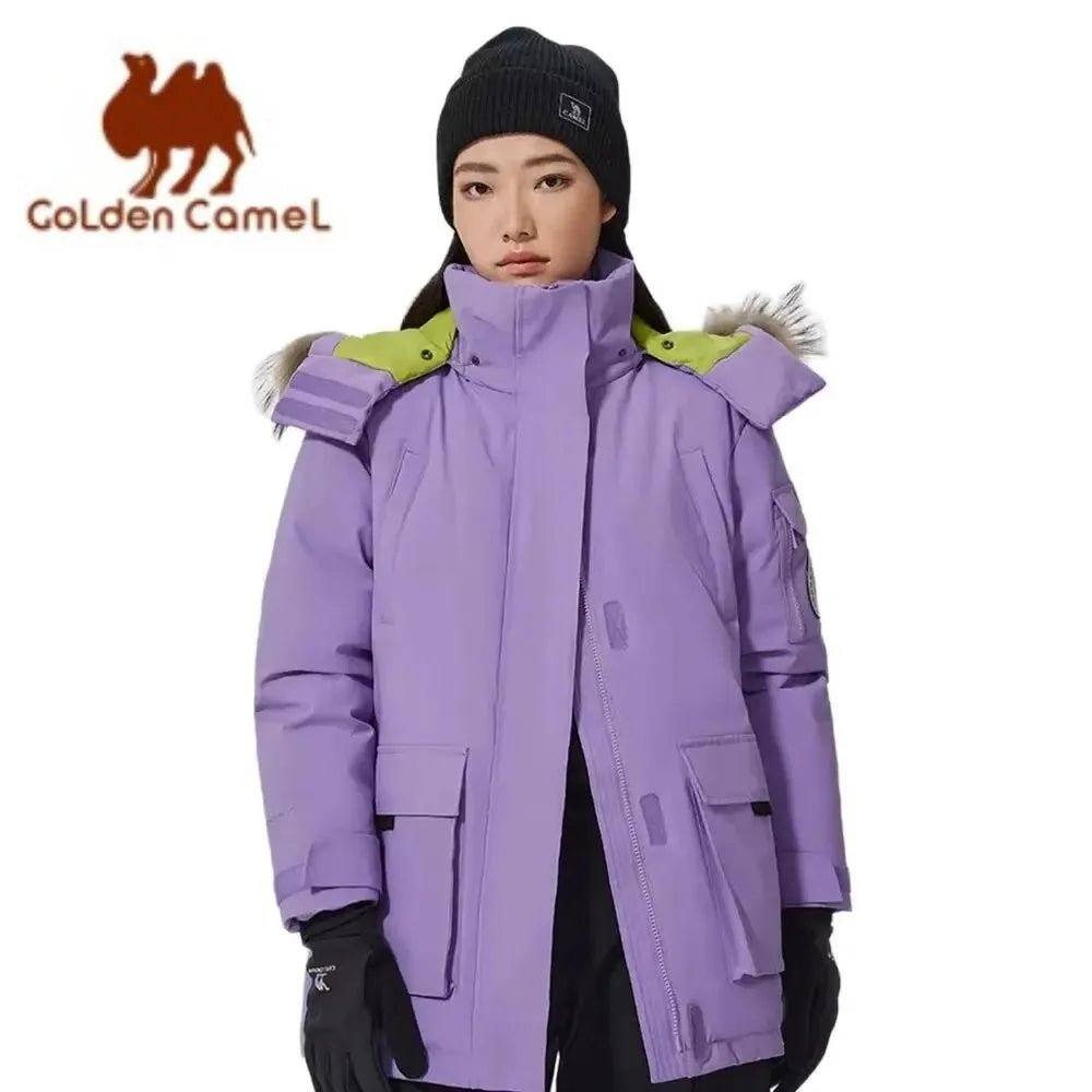 Golden Camel verwarmde winterjas - Donsjack met capuchon - Ademend, winddicht en waterdicht - Bivakshop