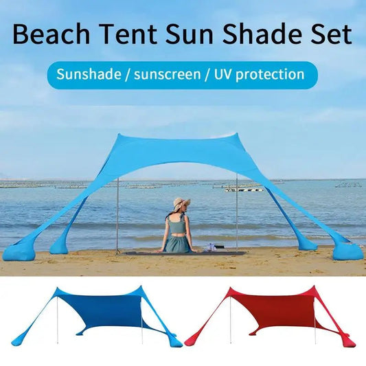 Grote strand schaduw - Tent draagbaar - Familie zonbescherming upf50+ - Bivakshop