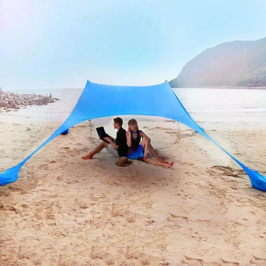 Grote strand schaduw - Tent draagbaar - Familie zonbescherming upf50+ - Bivakshop