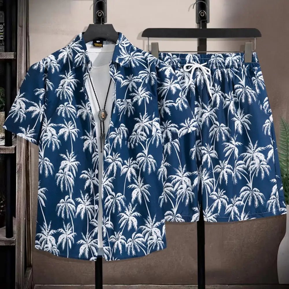 Hawaïaanse shirt en shorts set - Voor mannen - Met levendige print - Bivakshop