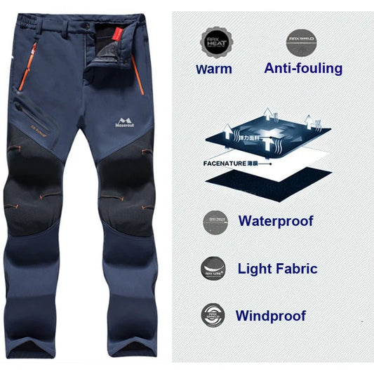 Heren winter fleece broek - Waterdicht voor outdoor activiteiten - Voor wandelen en skiën - Bivakshop