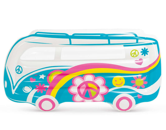 Huismerk - Intex groovy van luchtbed met flower power design - 0 28 mm vinyl - Bivakshop