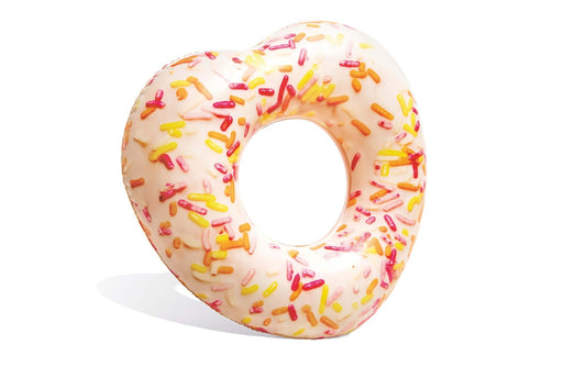 Huismerk - Opblaasbare sprinkle heart donut - 104 x 99 cm realistische print - Bivakshop