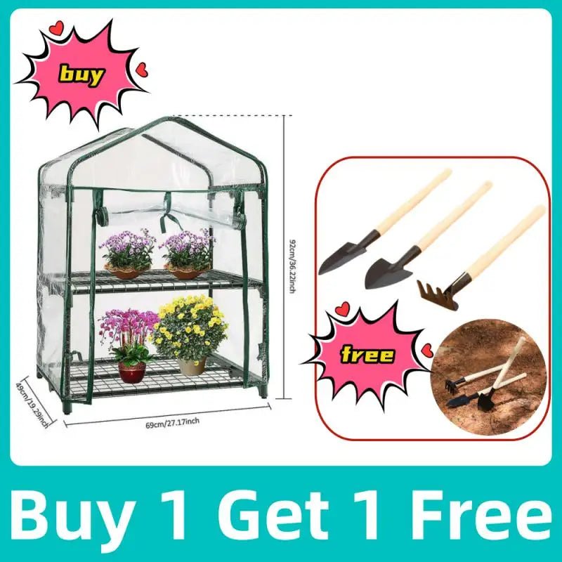 Kleine kas met 2/3/4/5 lagen - waterdicht en uv-bestendig - bescherming voor tuinplanten en bloemen - Bivakshop