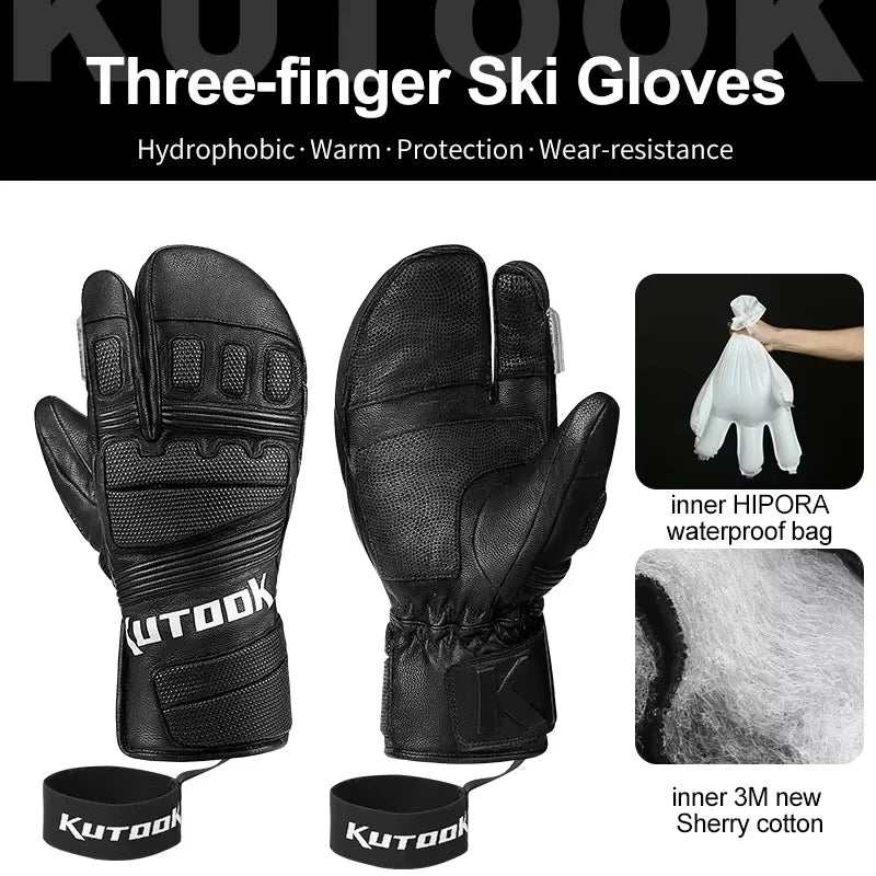 KUTOOK ski handschoenen - Waterdicht en warm - Winterhandschoenen unisex - Bivakshop