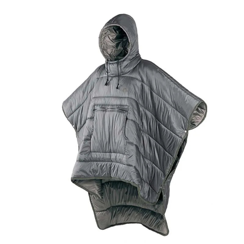 Lazy cloak slaapzak - Draagbare, waterdichte en warme buitenponcho - Bivakshop