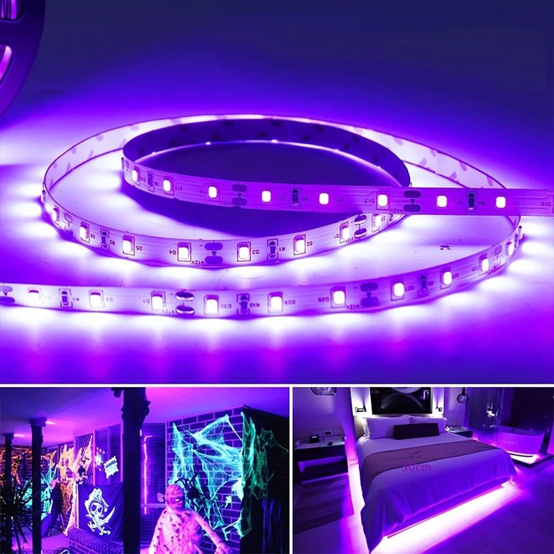 LED strip verlichting met batterijbox - UV, paars 5V USB backlight voor TV - Bivakshop