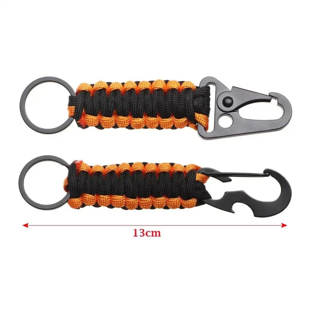 Multitool sleutelhanger voor buiten - Carabiner paracord touw voor - Kamperen en survival - Bivakshop