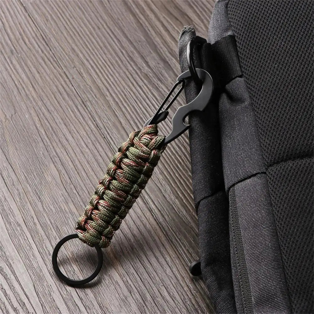 Multitool sleutelhanger voor buiten - Carabiner paracord touw voor - Kamperen en survival - Bivakshop