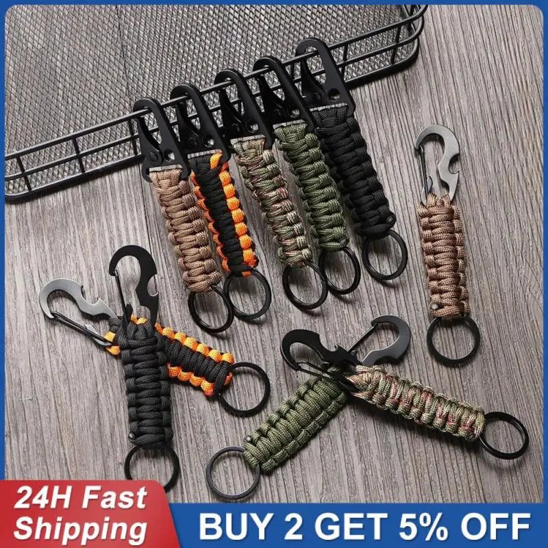 Multitool sleutelhanger voor buiten - Carabiner paracord touw voor - Kamperen en survival - Bivakshop