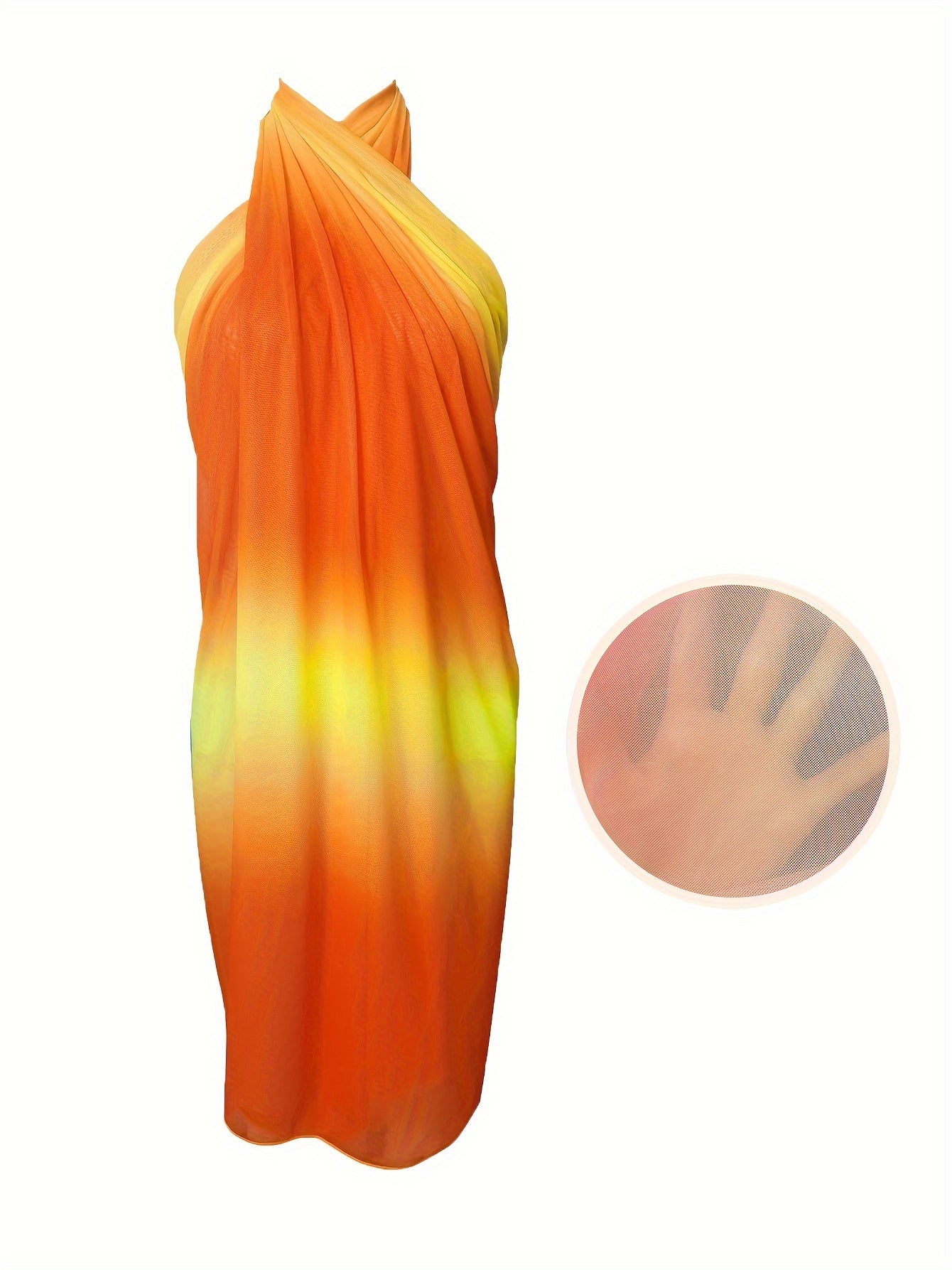 Ombre tie dye sarong omslagdoek - Elegante strandrok - Met meerdere draagopties - Bivakshop