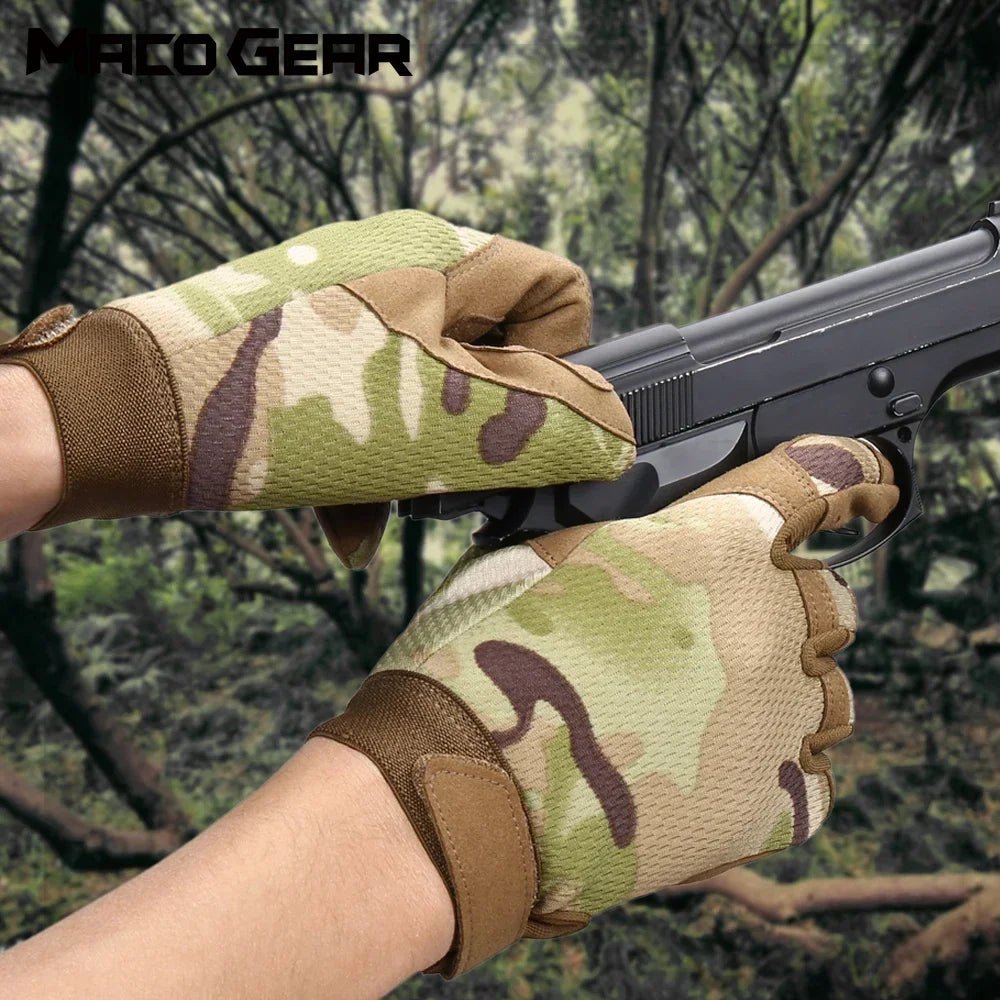 Outdoor tactische handschoenen - Full finger sporthandschoenen - Voor fietsen, airsoft, klimmen en paintball - Bivakshop