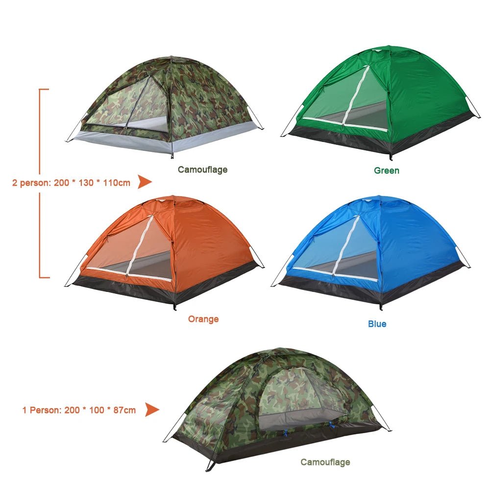 Portabele camouflage camping tent - Voor 2 personen - Met duurzaam 600d oxford - Bivakshop