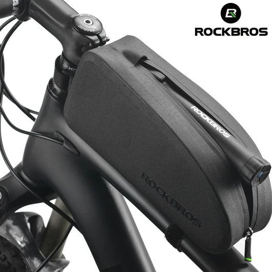 Rockbros fiets tas - Waterdichte fabric topbuis tas - Grote capaciteit mtb en roadbike - Bivakshop