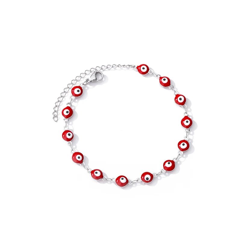 Roestvrijstalen evil eye armband - Dames emaille ketting - Zomer strandvoet sieraad 2024 - Bivakshop