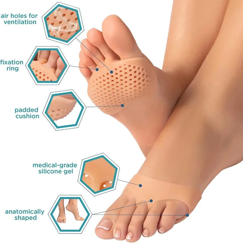 Silicone metatarsal pads - Teen separator en pijnverlichting voetkussen - Bivakshop