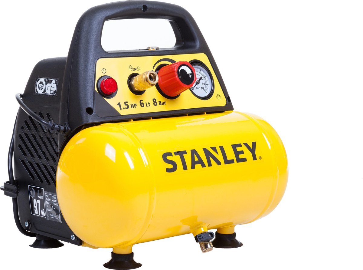 Stanley compressor DN200/8/6 - Krachtige draagbare luchtcompressor - Bivakshop