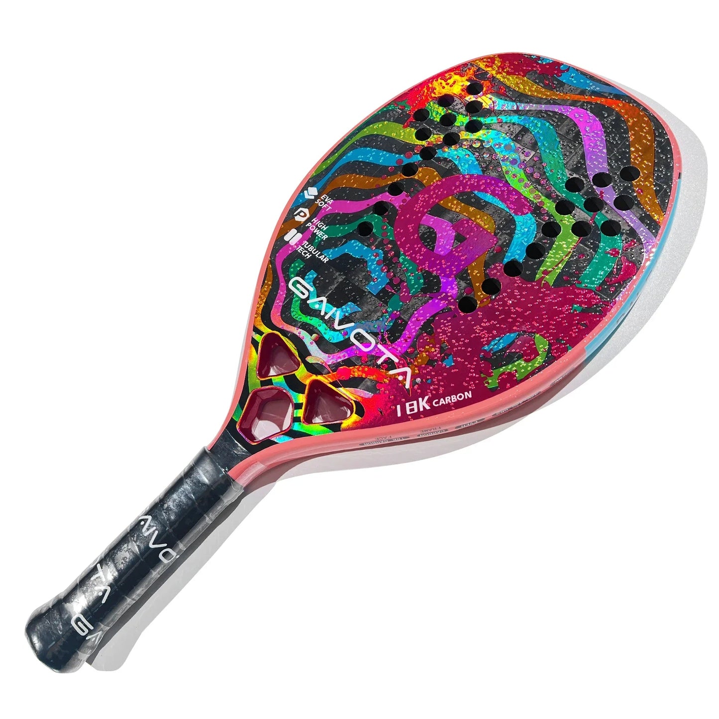 Strand tennisracket - Gaivota 2024 18k - Carbon oval centrum zoetpunt - Bivakshop