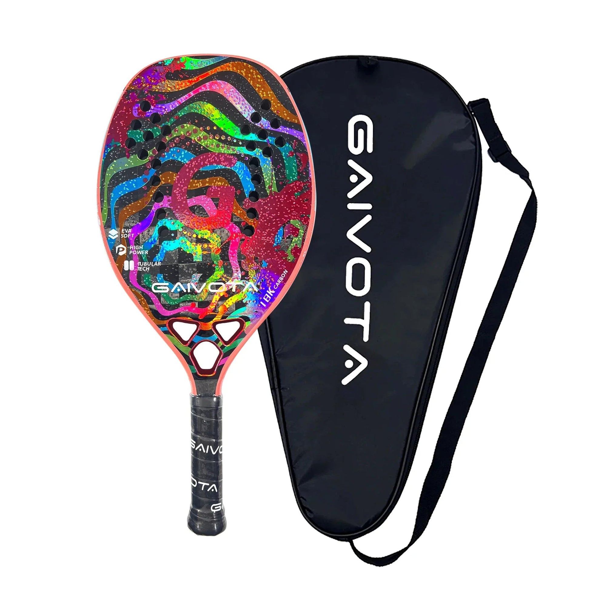 Strand tennisracket - Gaivota 2024 18k - Carbon oval centrum zoetpunt - Bivakshop