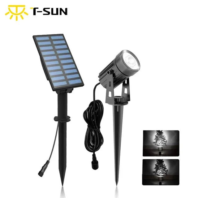 T - SUN LED landschapsverlichting - Solar spotlampen - Waterdicht - Auto aan/uit - Voor tuin, oprit en paden - Bivakshop