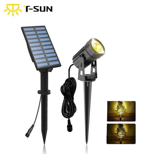 T - SUN LED landschapsverlichting - Solar spotlampen - Waterdicht - Auto aan/uit - Voor tuin, oprit en paden - Bivakshop