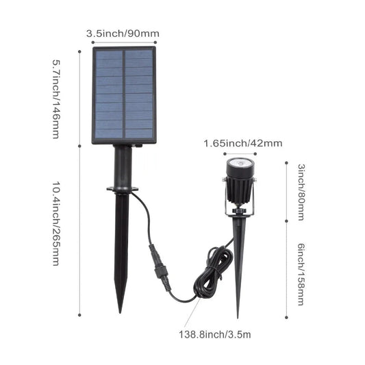 T - SUN LED landschapsverlichting - Solar spotlampen - Waterdicht - Auto aan/uit - Voor tuin, oprit en paden - Bivakshop