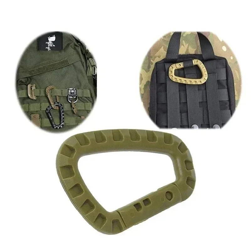 Tactische karabijnhaak set - 4 stuks Plastic staal snelle haak voor rugzak en sleutels - Bivakshop