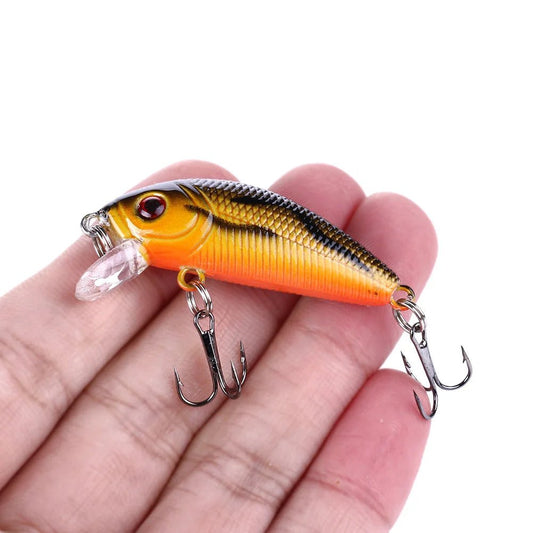 Vislokmiddelen - Minnow 50mm 3.61 G - Kunststof wobbler met 6 kleuren - Bivakshop