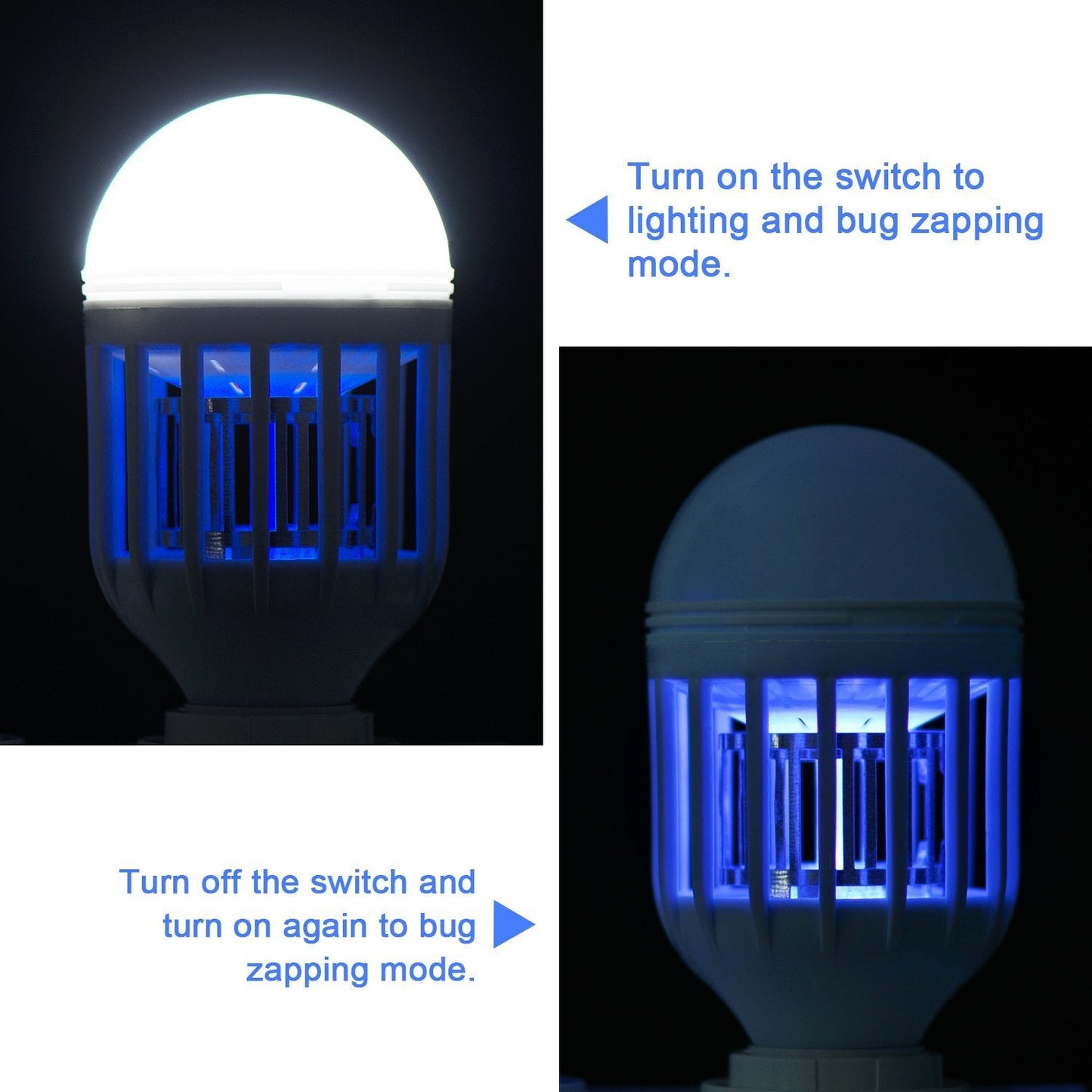 2 in 1 Insectenwerende Gloeilamp - Energiezuinig - Bivakshop