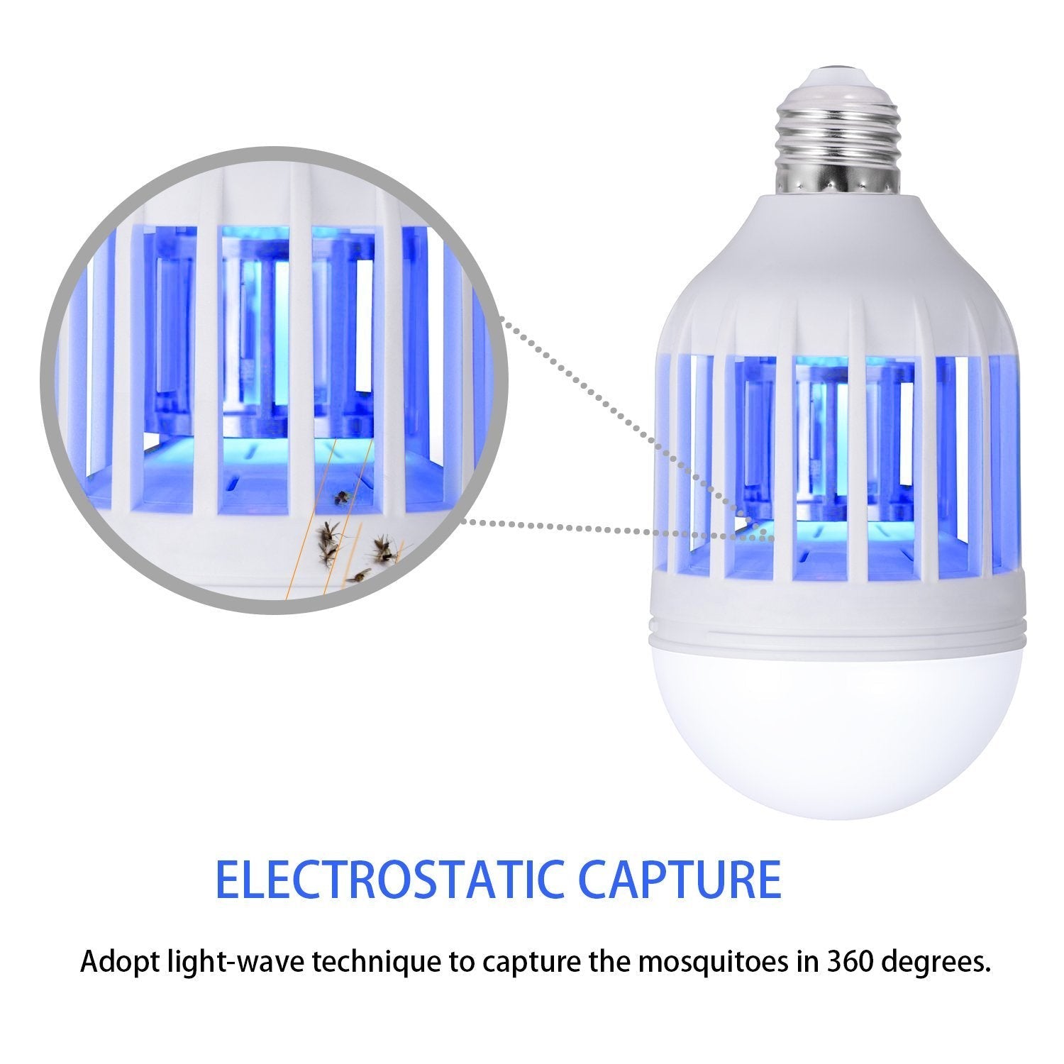 2 in 1 Insectenwerende Gloeilamp - Energiezuinig - Bivakshop