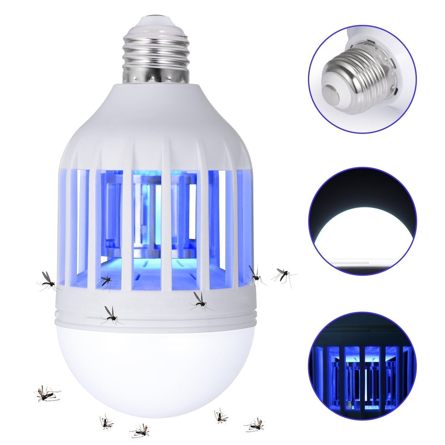 2 in 1 Insectenwerende Gloeilamp - Energiezuinig - Bivakshop