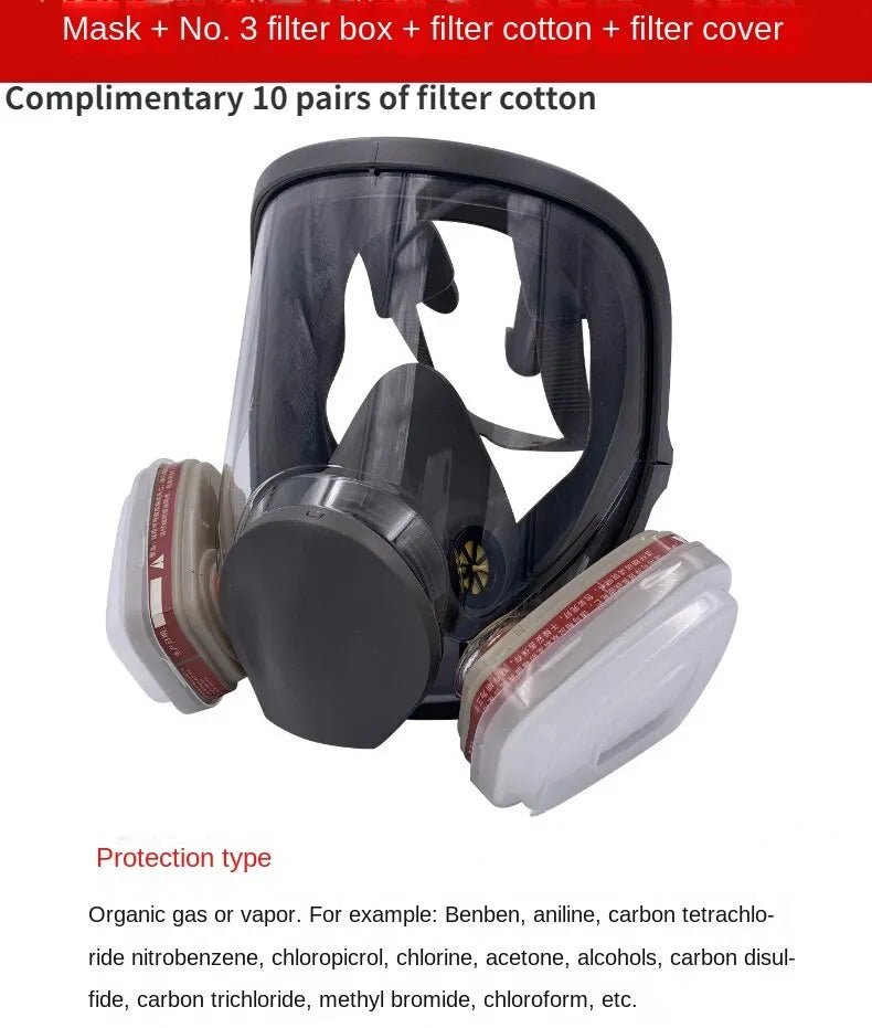 Anti-fog 6800 gasmasker voor industrieel schilderwerk en spuiten - Bivakshop